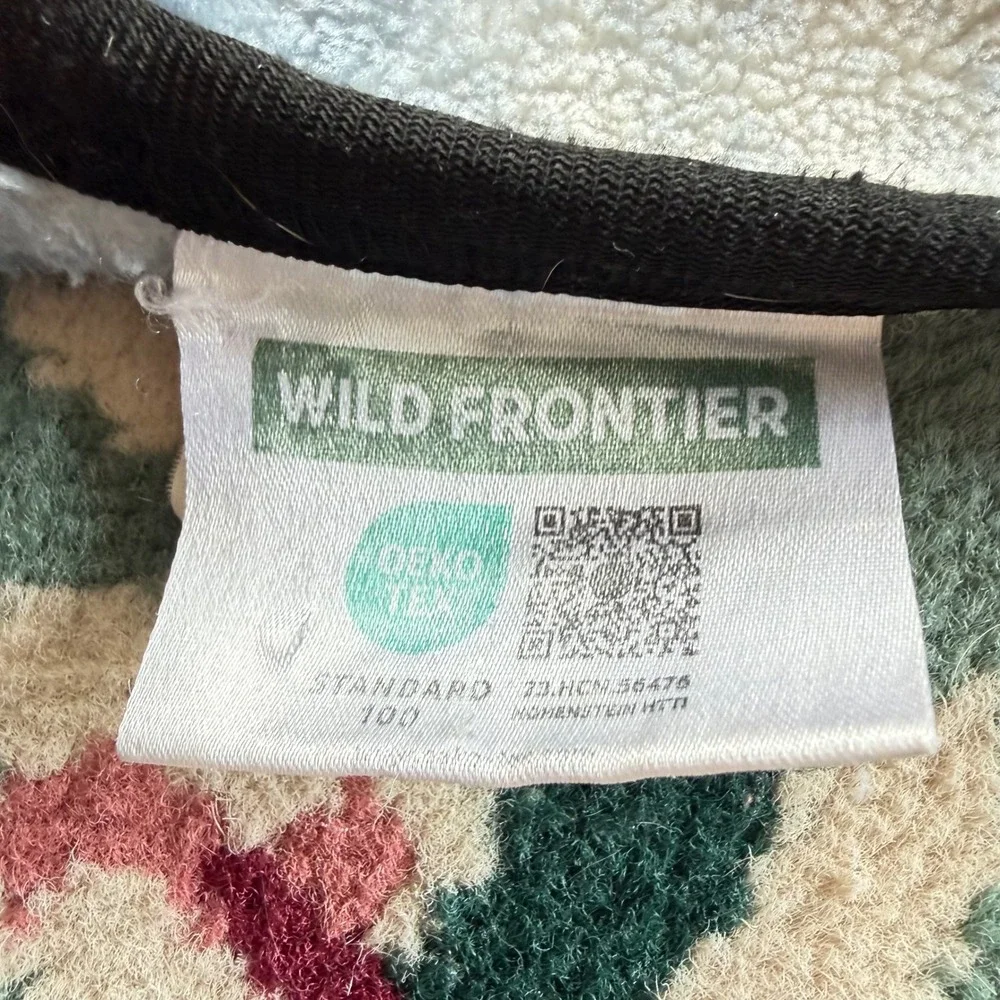 Wild Frontier Wolf Fleece Throw Blanket Meger Nature Scene Snowy‎ Forest 57x48